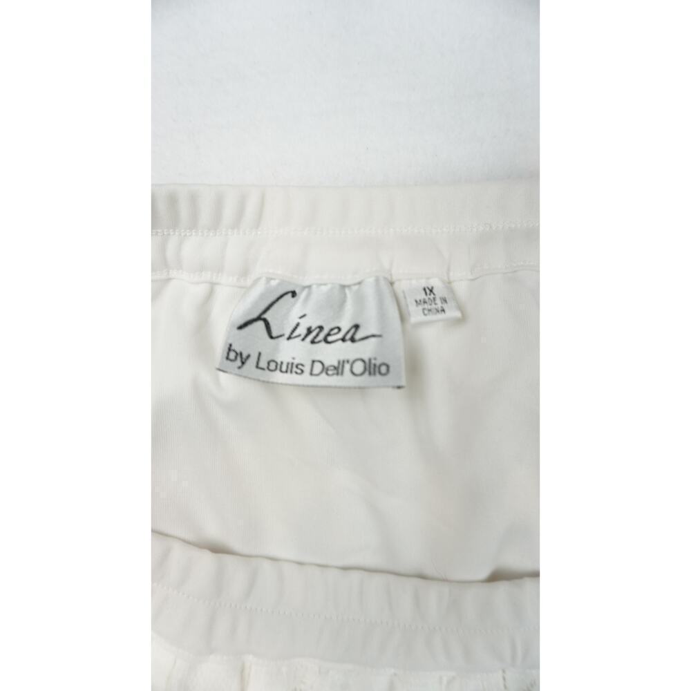 Women's Linea White Floral Cotton Long Skirt - Size 1X - Picture 4 of 4